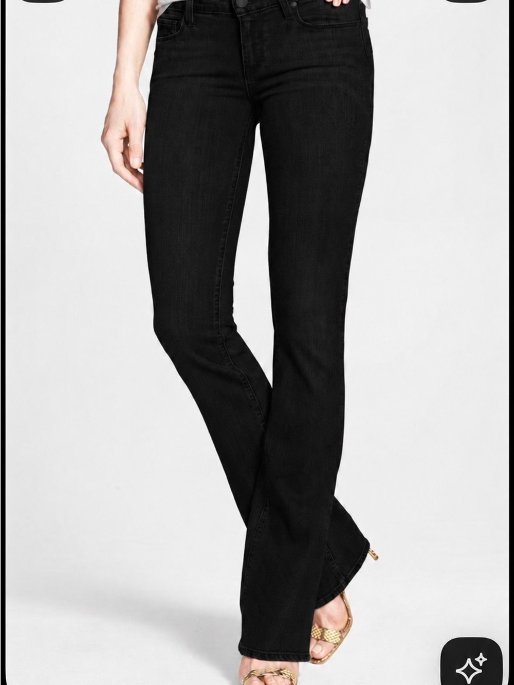 PAIGE Skyline Bootcut Black Jeans